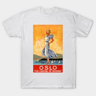 Vintage Travel Poster Norway Oslo T-Shirt